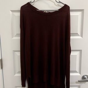 Burgundy H&M thin sweater